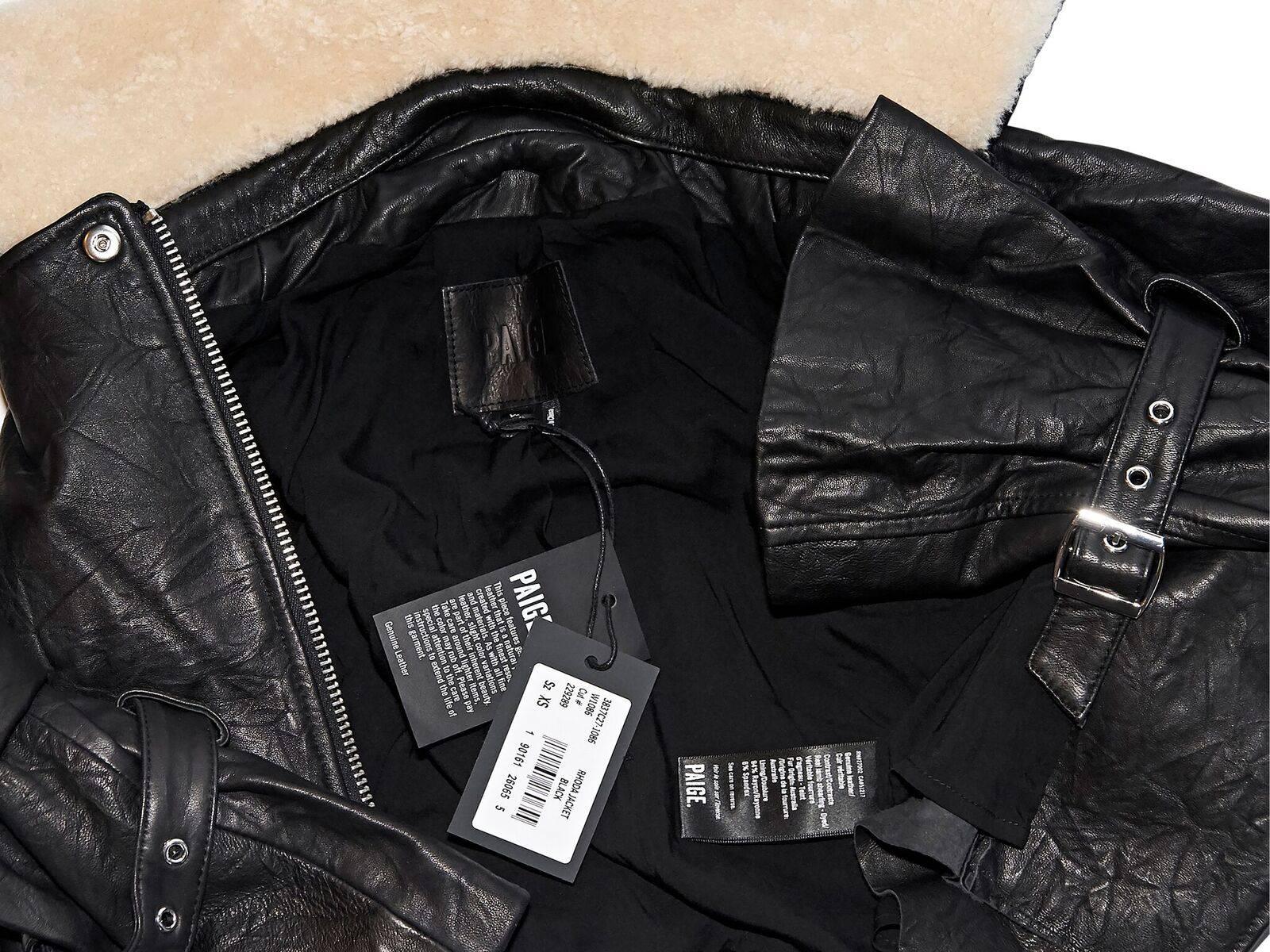 Black Paige Leather Rhoda Jacket For At 1stdibs