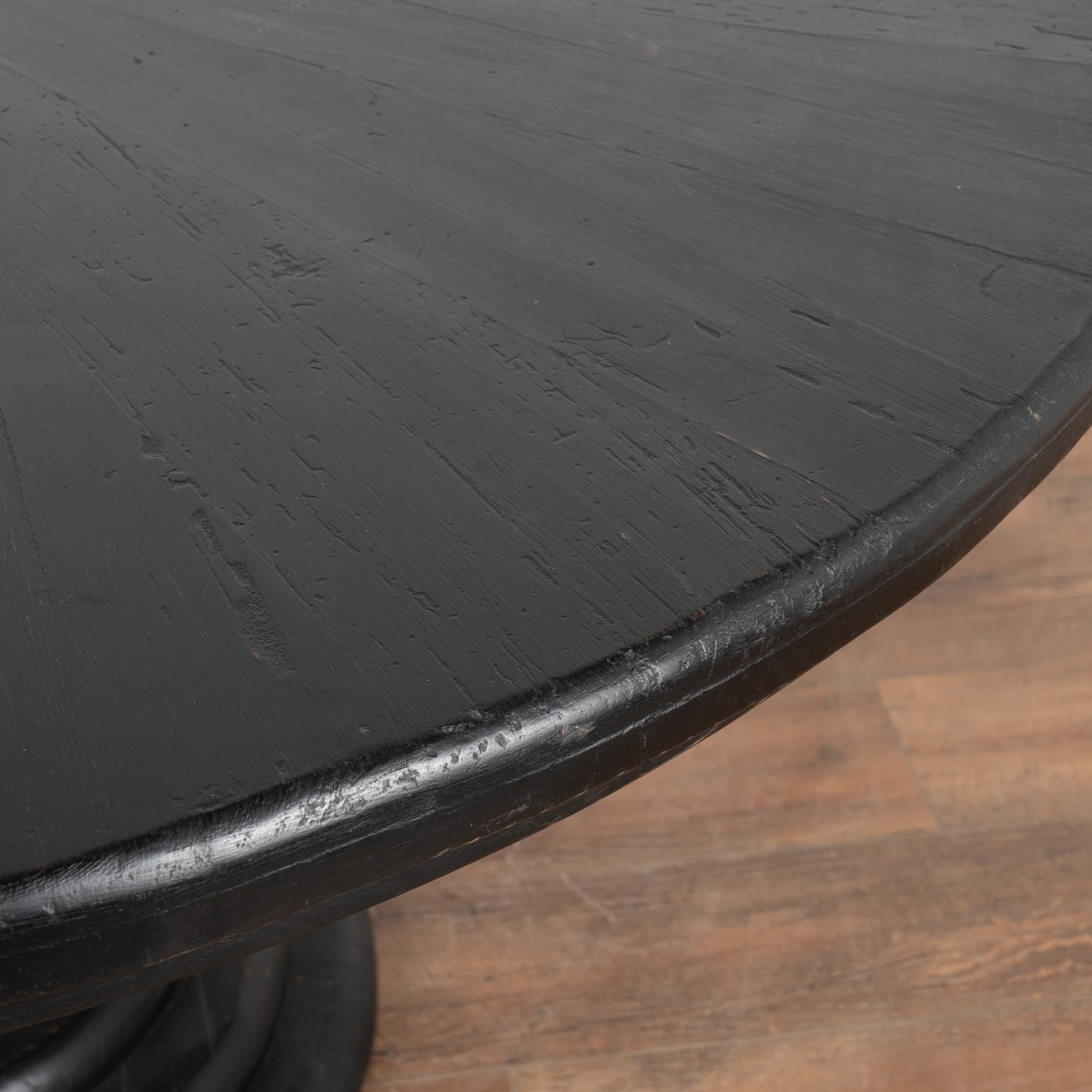 Wood Black Painted 5' Round Pedestal Table, New