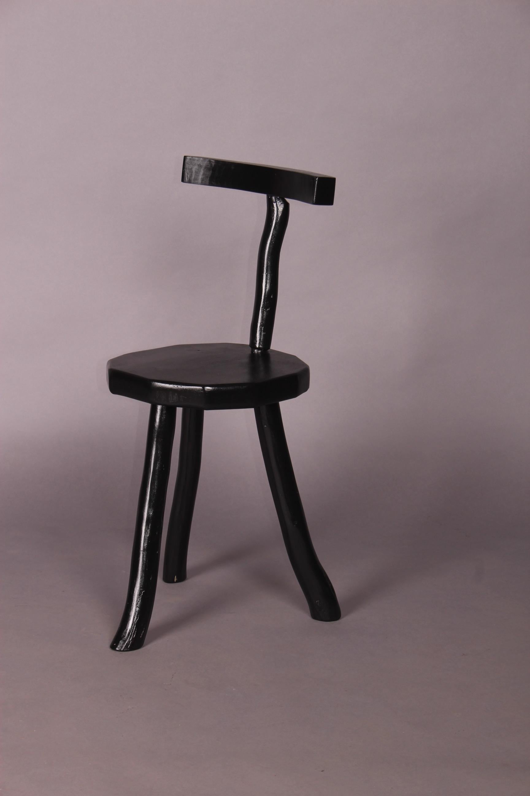 European Black Painted Chair