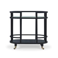 Schwarz lackierter Barwagen im Küstenstil