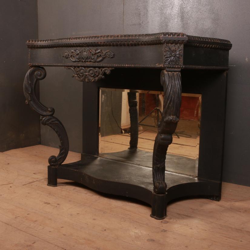 Victorian Black Painted Console Table