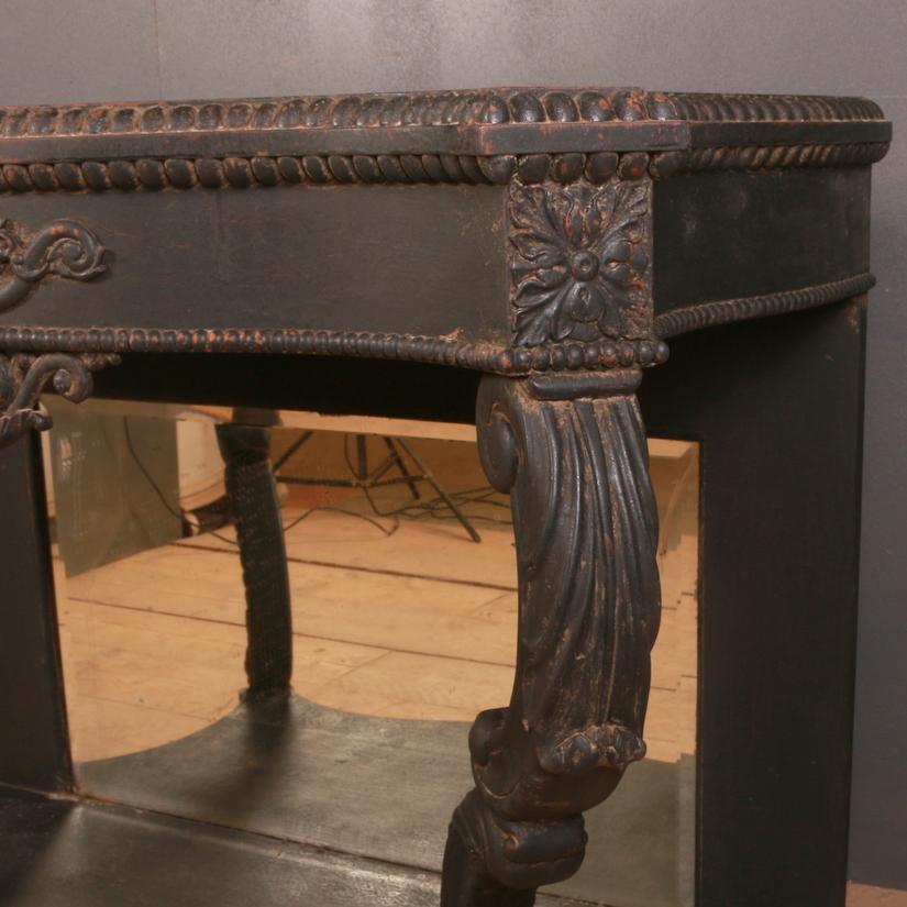 Black Painted Console Table In Good Condition In Leamington Spa, Warwickshire