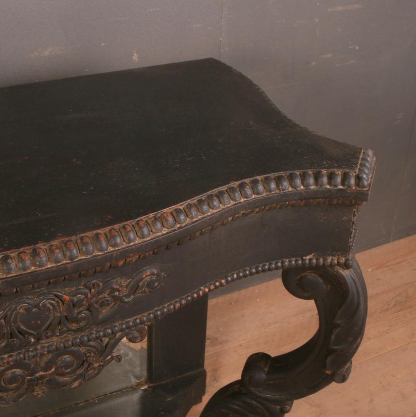 Oak Black Painted Console Table