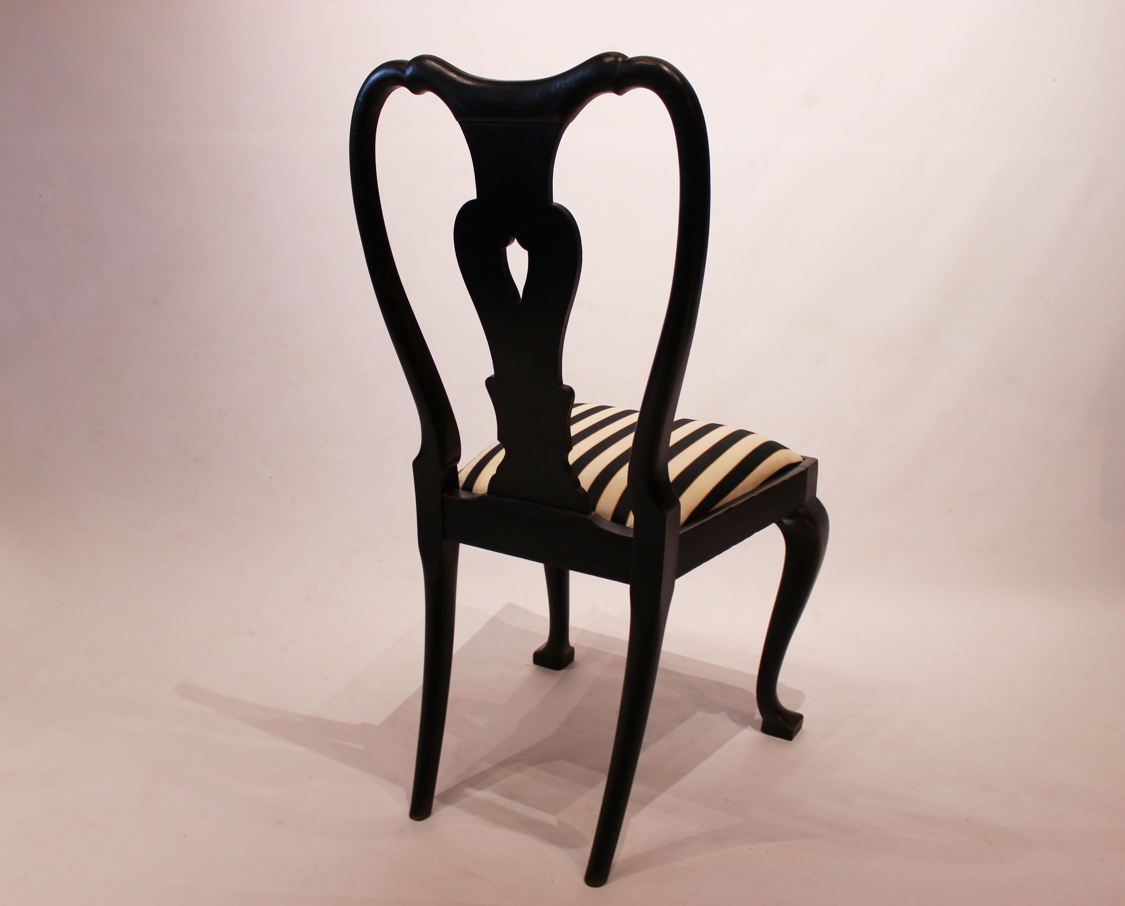 black painted dining chairs