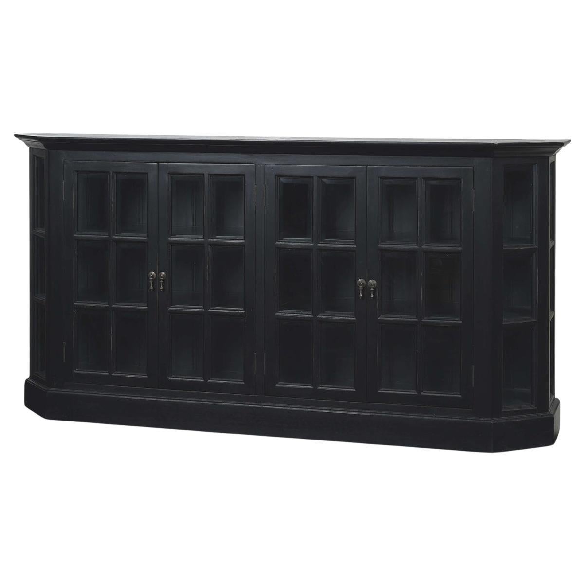 Black Painted Display Cabinet