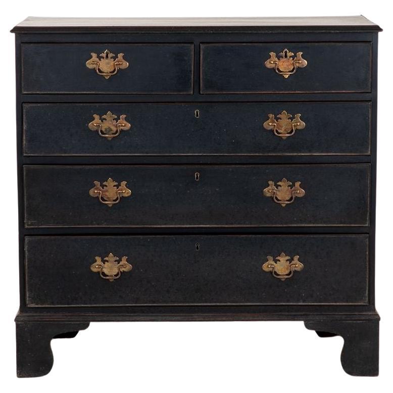 Black Painted Dresser with Ogee Feet