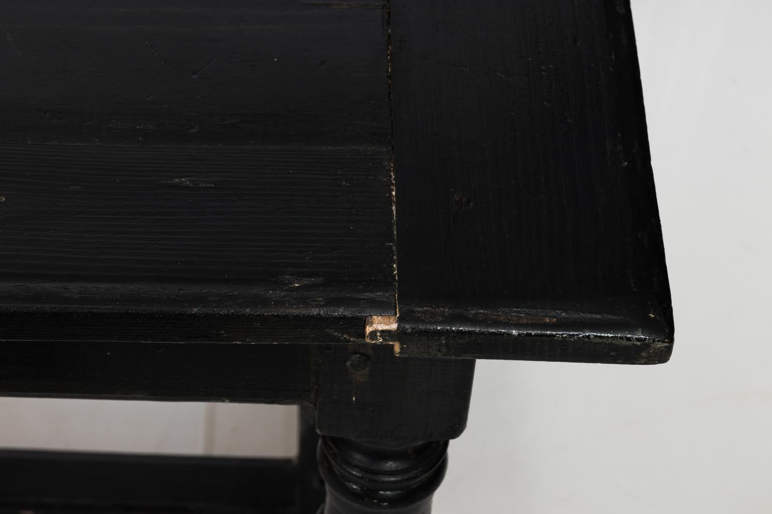 Black Painted French Country Dining Table, circa 1870 7