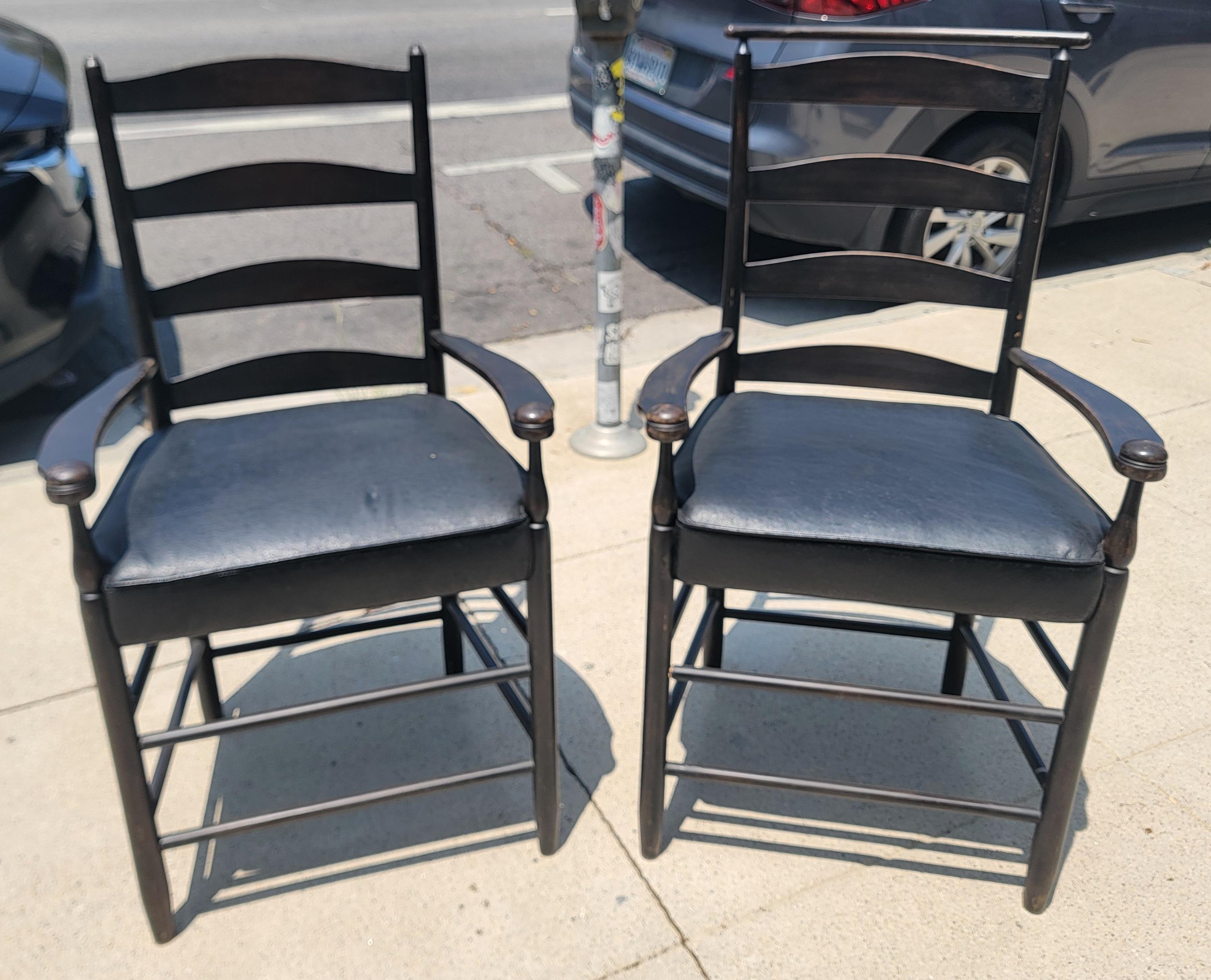 Black Painted Gaming  Table & Chairs- 3pcs. In Good Condition For Sale In Los Angeles, CA