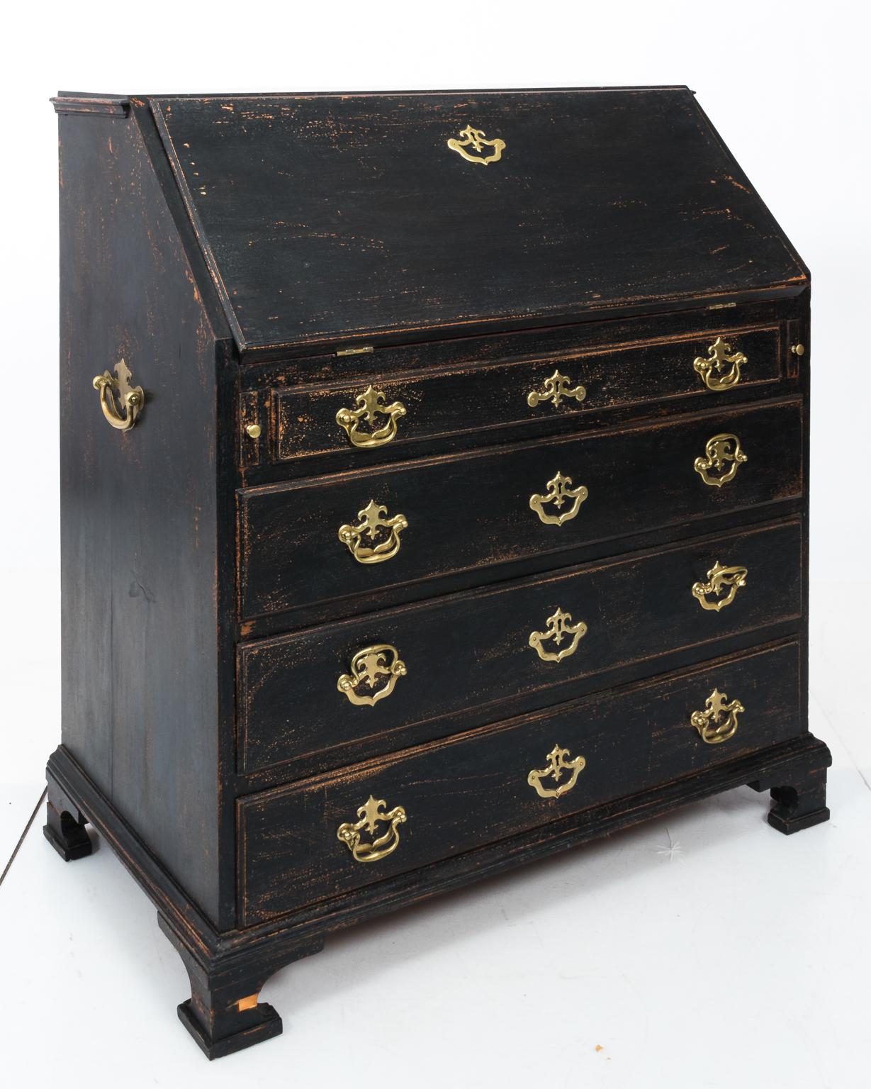Black Painted George II Writing Desk For Sale 10
