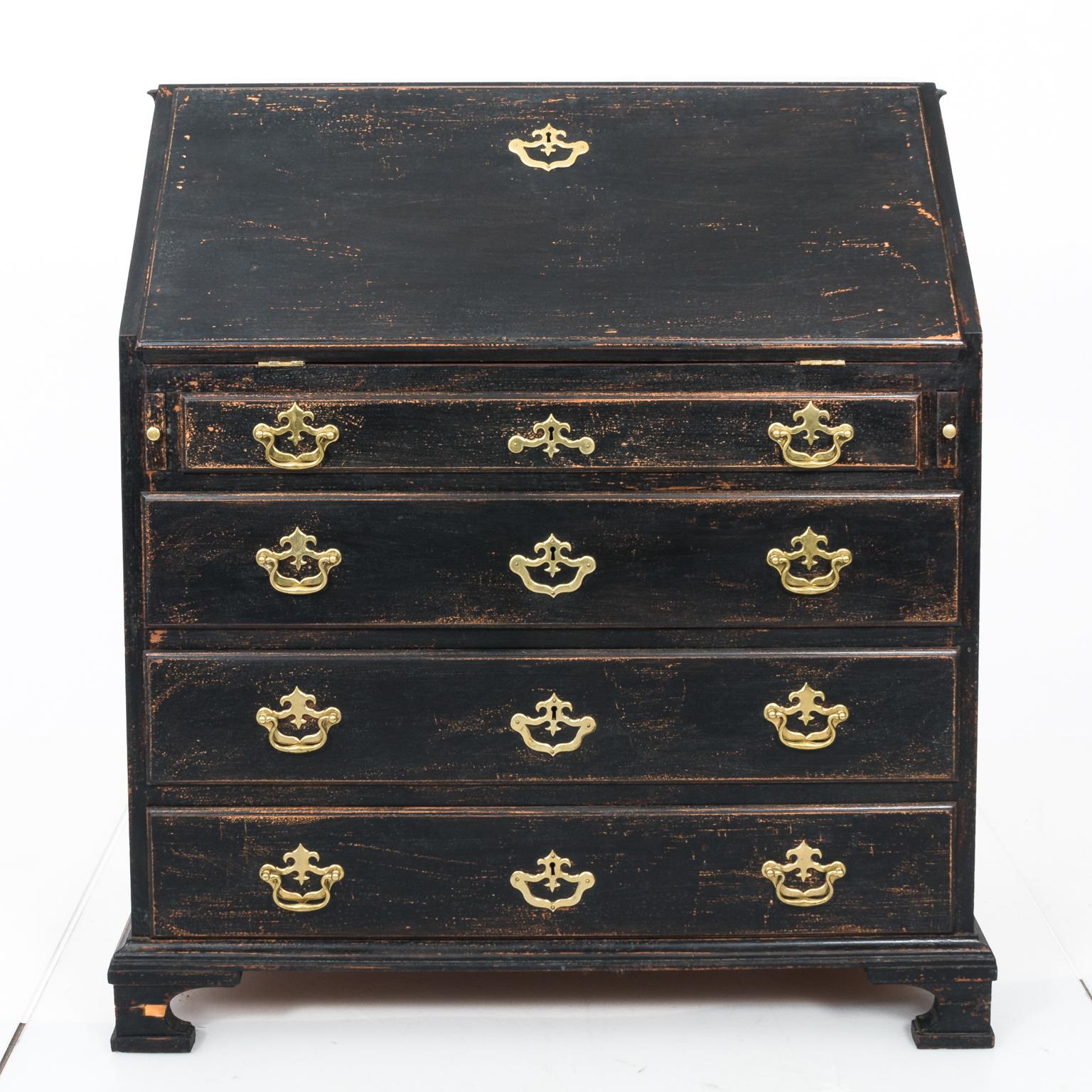 Black Painted George II Writing Desk For Sale 12