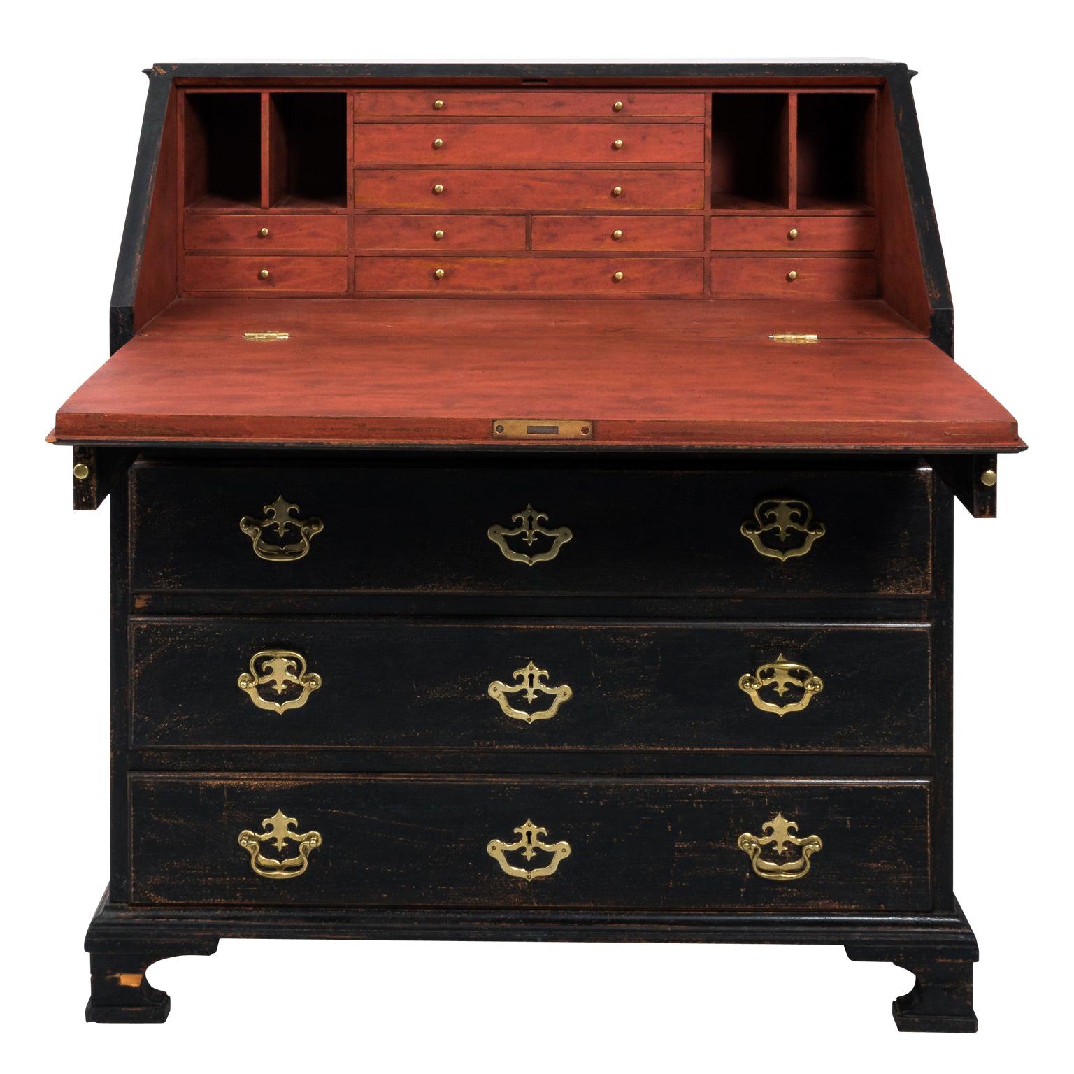 Black Painted George II Writing Desk For Sale