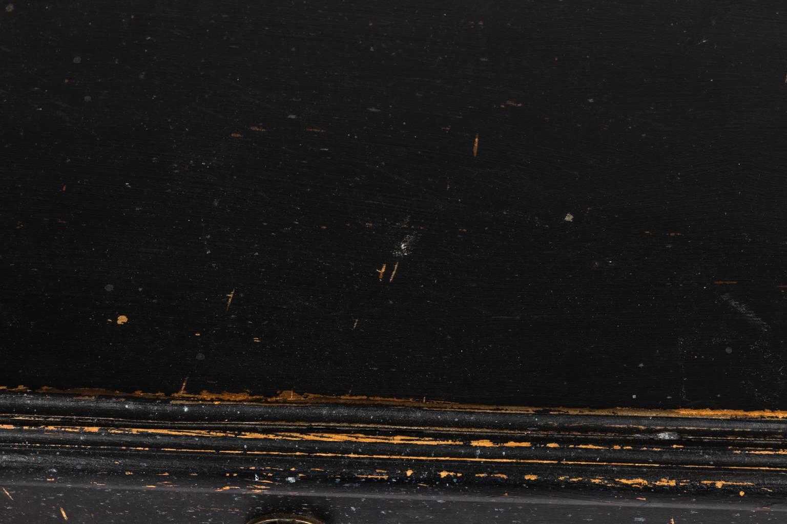 Black Painted Gustavian Dresser For Sale 1