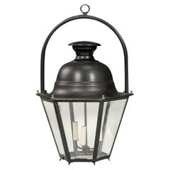 Black-Painted Hexagonal Street Lantern