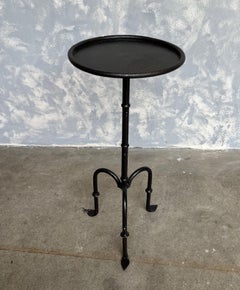 Black Painted Martini Table on a Tripod Base