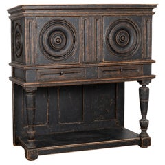 Black Painted Oak Cabinet, Spain circa 1820-40