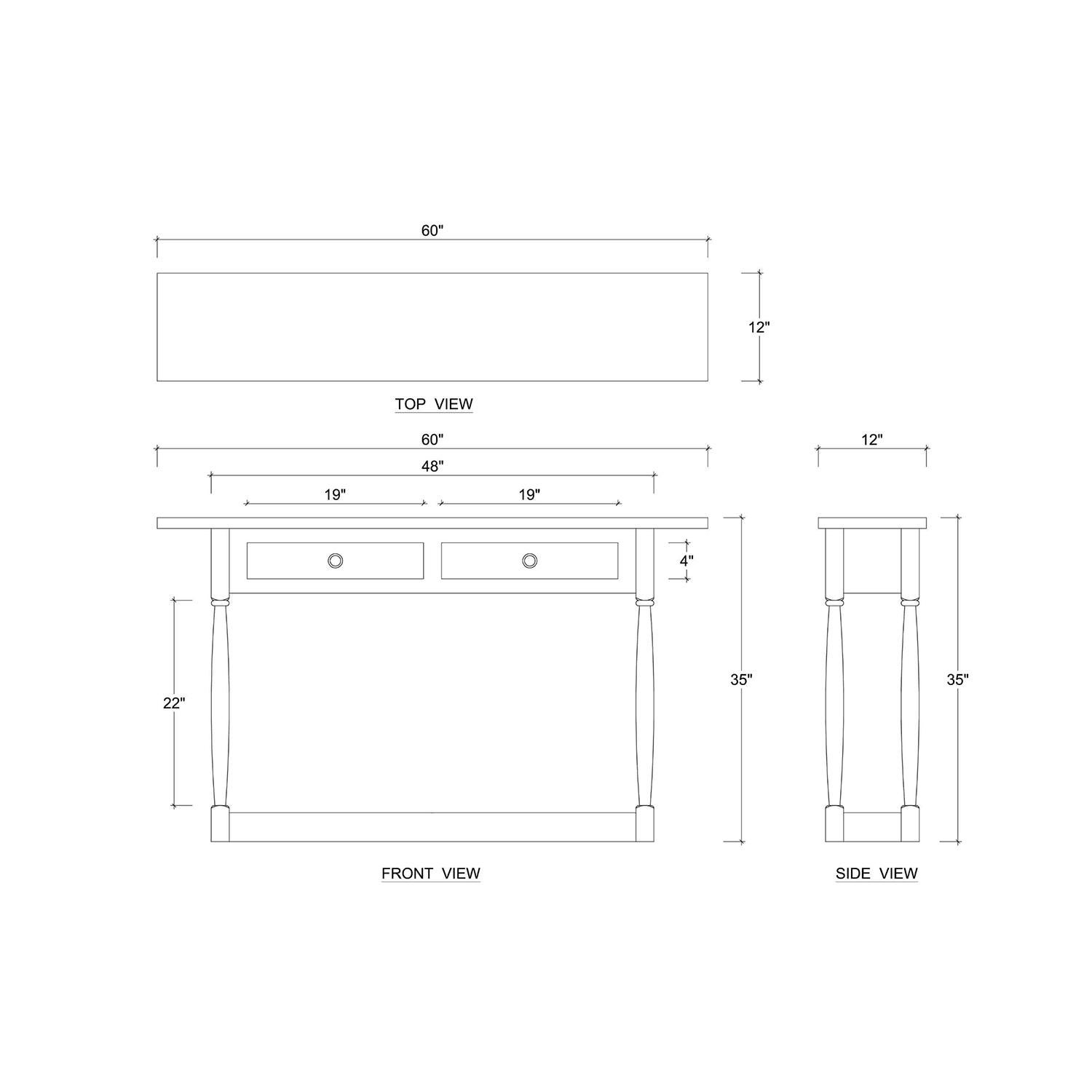 Wood Black Painted Provincial Console Table For Sale
