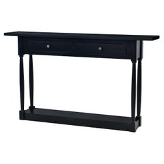 Black Painted Provincial Console Table