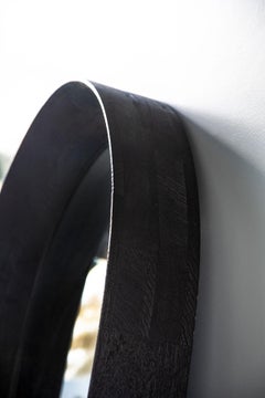 Black Painted Wood Full Length Gate Mirror