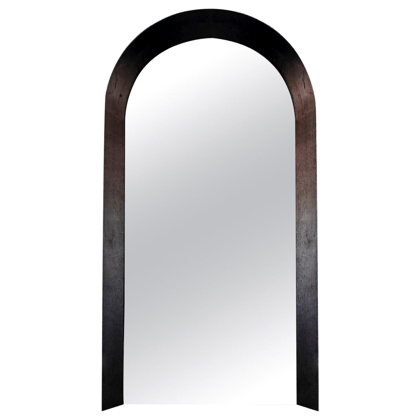 Specchio per cancello a tutta lunghezza in legno verniciato nero (tempo di consegna 5 settimane)