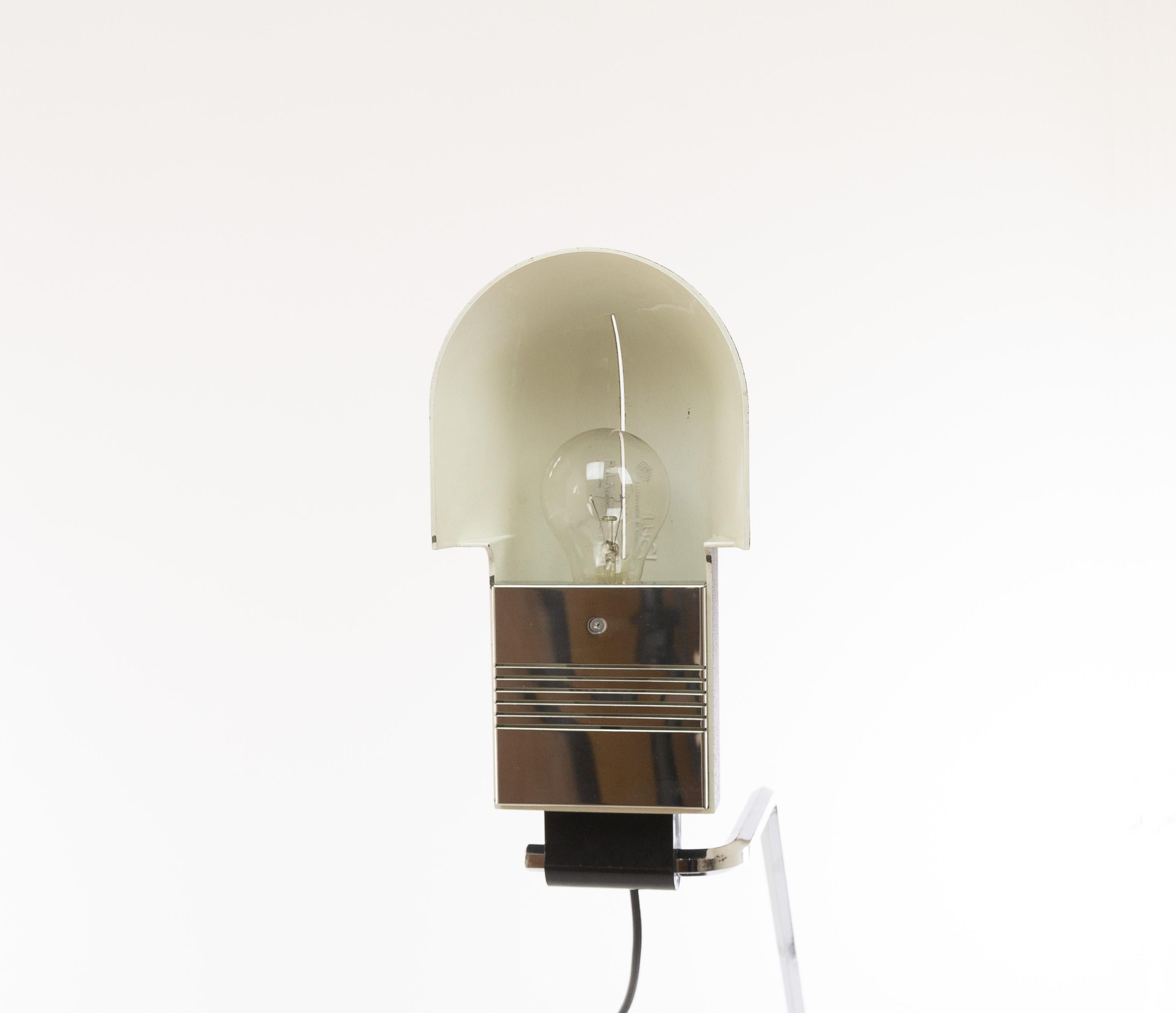 Metal Black Pala Clamp Table Lamp by Corrado and Luigi Aroldi for Luci, 1970s For Sale
