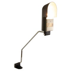 Lampe de table à pince Pala noire de Corrado et Luigi Aroldi pour Luci, 1970