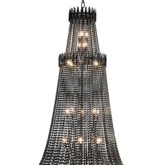 Black Palace Chandelier with Bronze Structure in Black Finish