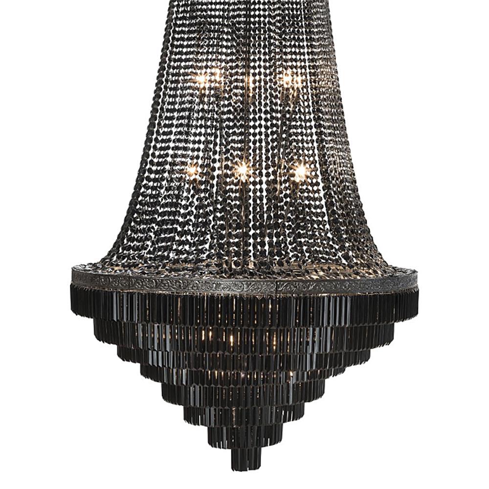Italian Black Palace Chandelier with Bronze Structure in Black Finish