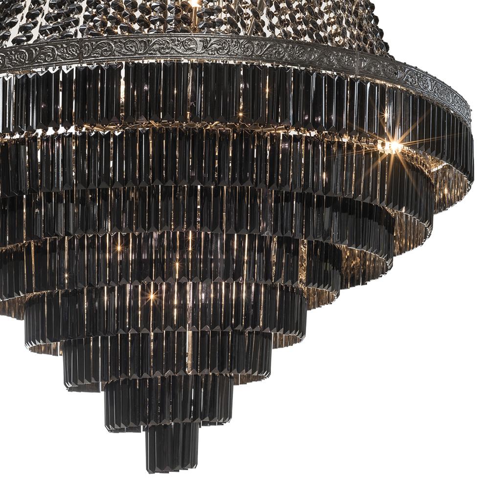 Black Palace Chandelier with Bronze Structure in Black Finish In New Condition In Paris, FR