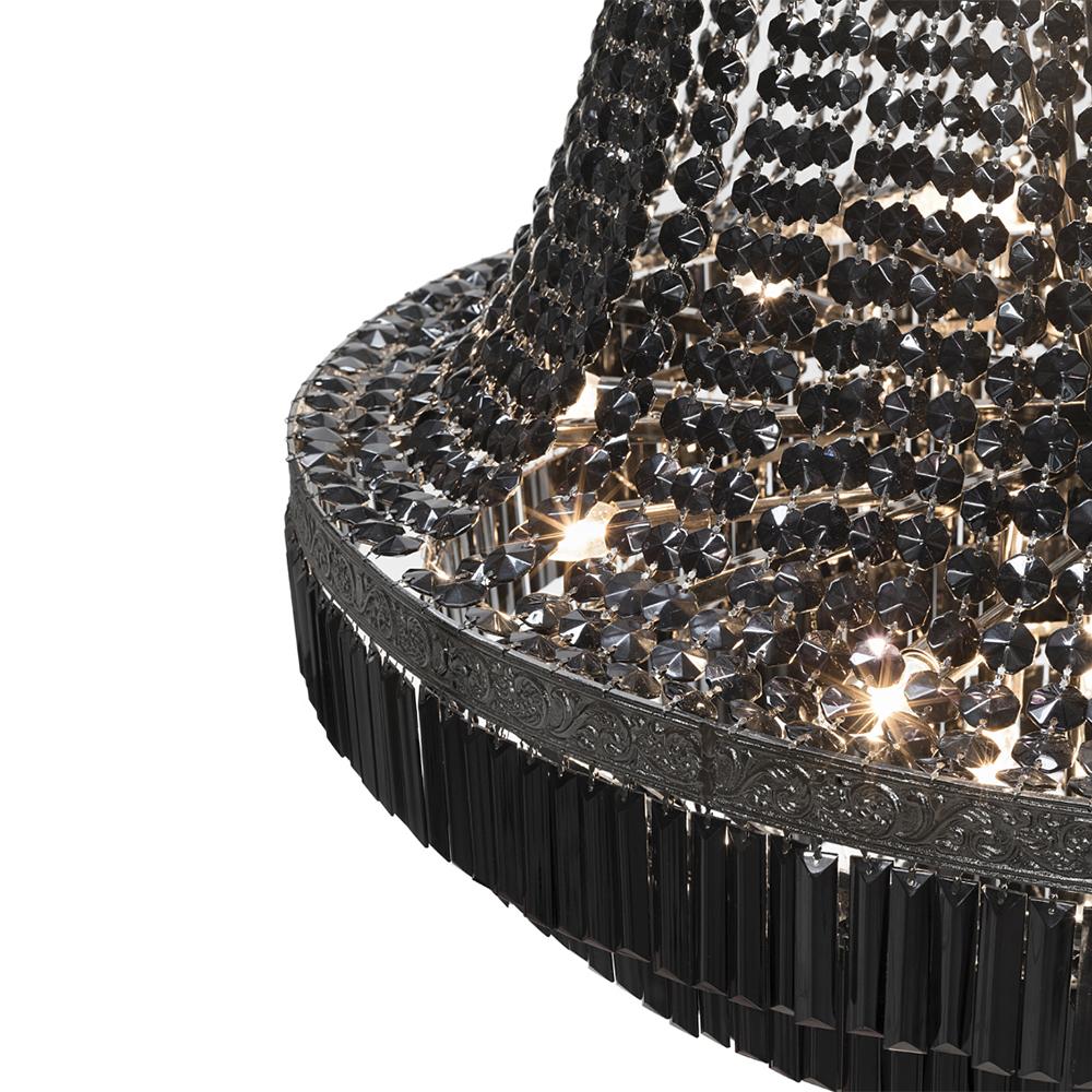 Black Palace Chandelier with Bronze Structure in Black Finish 1
