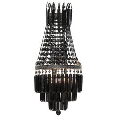 Black Palace Wall Lamp with Bronze Structure in Black Finish