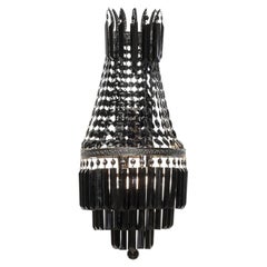 Black Palace Wall Lamp with Bronze Structure in Black Finish