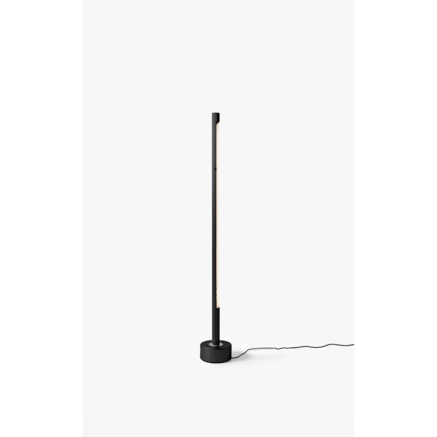 Black Palo Floor Lamp by Wentz
Dimensions: D 22 x W 22 x H 150 cm
Materials: Aluminum, Acrylic, Steel, Stainless Steel.


WEIGHT: 8,7kg / 19,2 lbs
Colors: Black, Aluminum
LIGHT SOURCE: Built-in LED. 14W. 1680lm. 2700K. 90 CRI.
DIMMING No.
VOLTAGE: