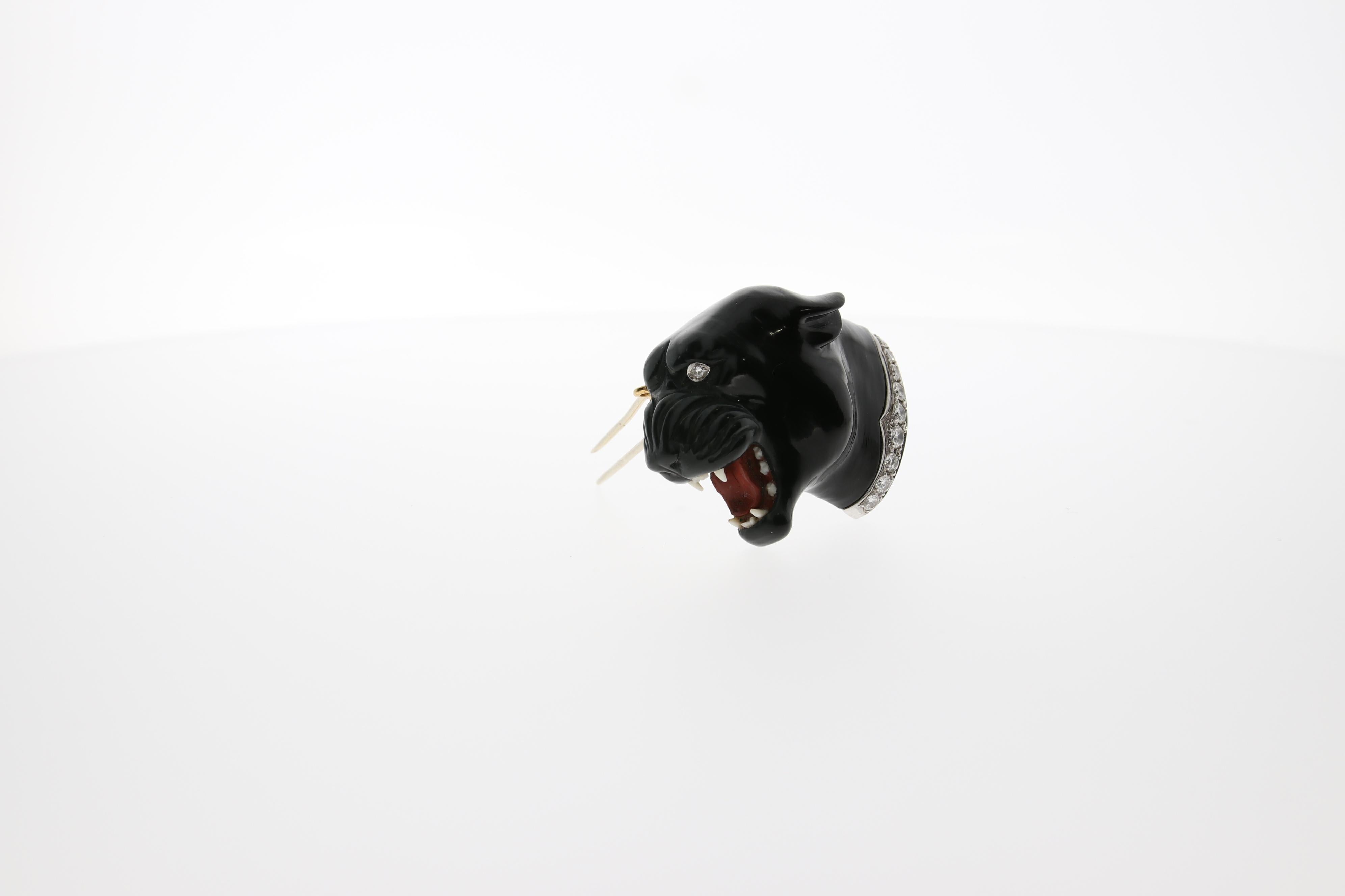 black panther brooch