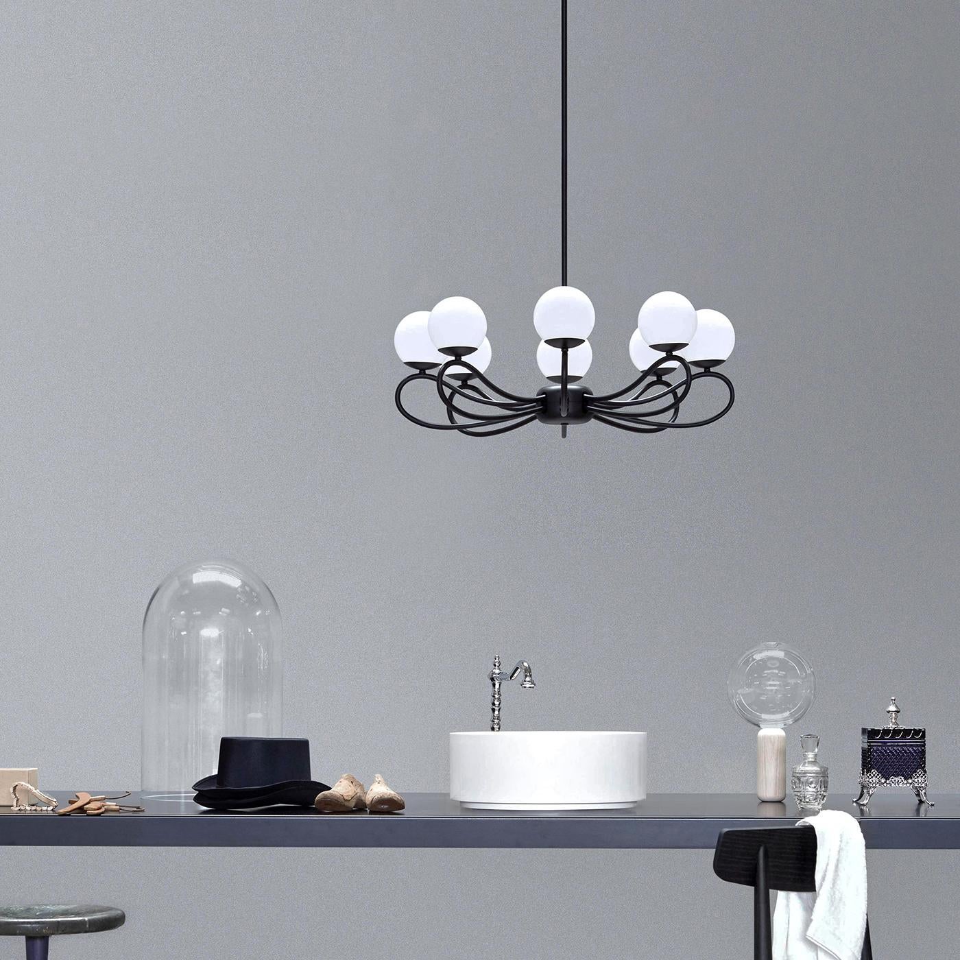 Modern Black Papillon 7207/8 Ceiling Light Fixture by Matteo Zorzenoni For Sale