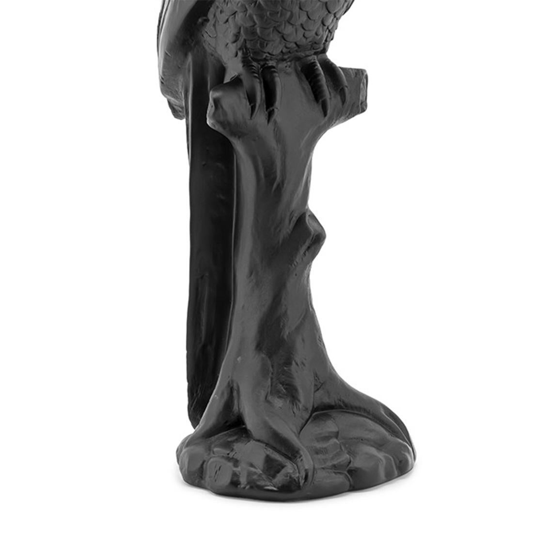 Annerito Scultura di pappagallo nero in vendita
