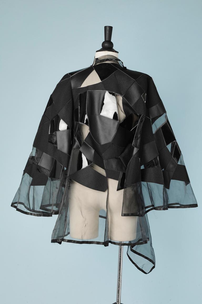 Black patchwork jacket with zip Junya Watanabe Comme des Garçons For Sale 3