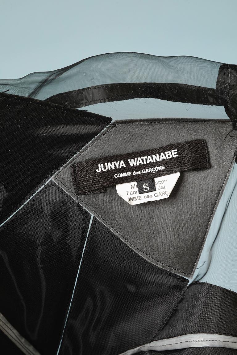 Black patchwork jacket with zip Junya Watanabe Comme des Garçons For Sale 4