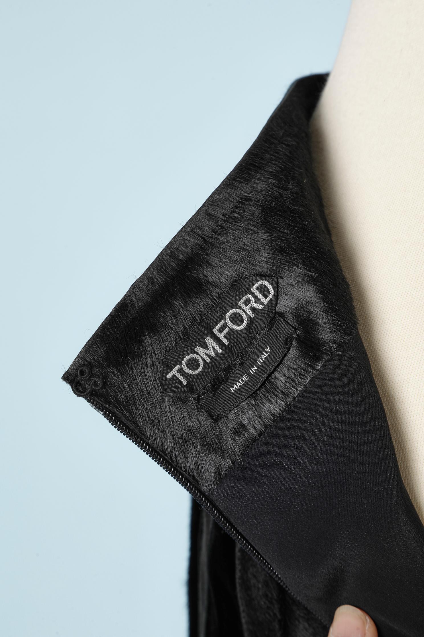 Black patchwork skirt made of suede, leather and velvet TOM FORD For Sale 2
