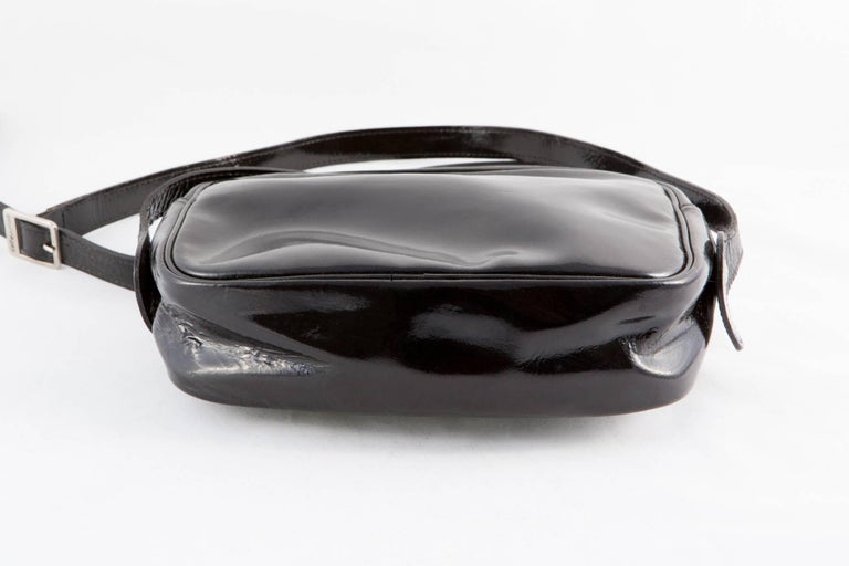 Black Patent Courreges Camera Crossbody Bag at 1stDibs courreges bag
