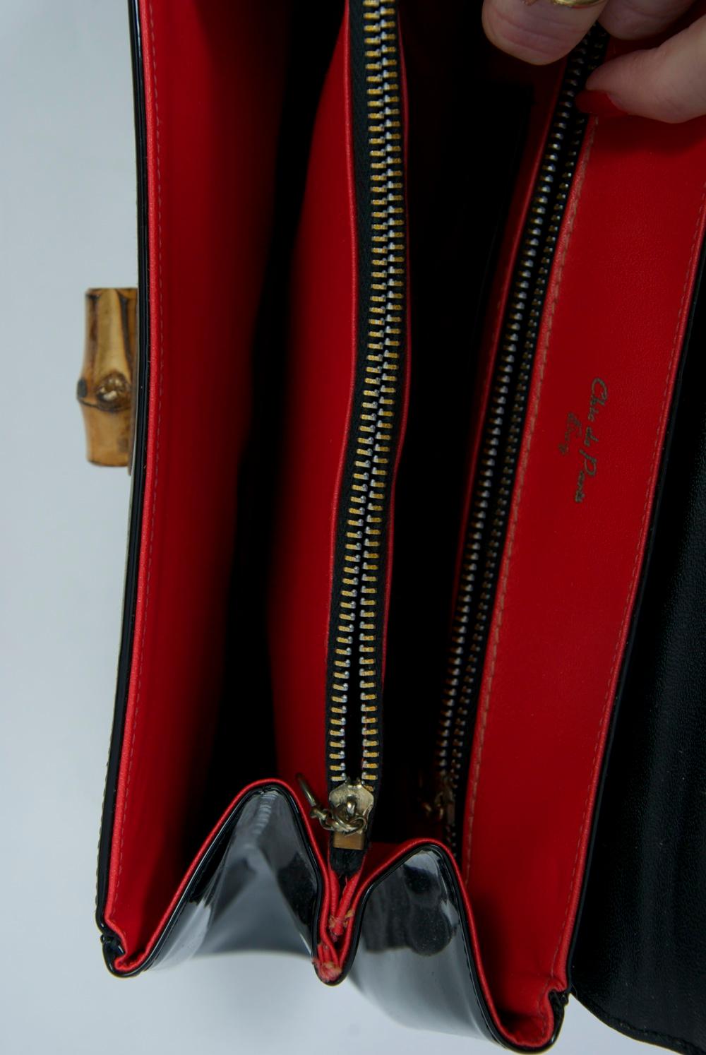 Black Patent Gucciesque Handbag 7