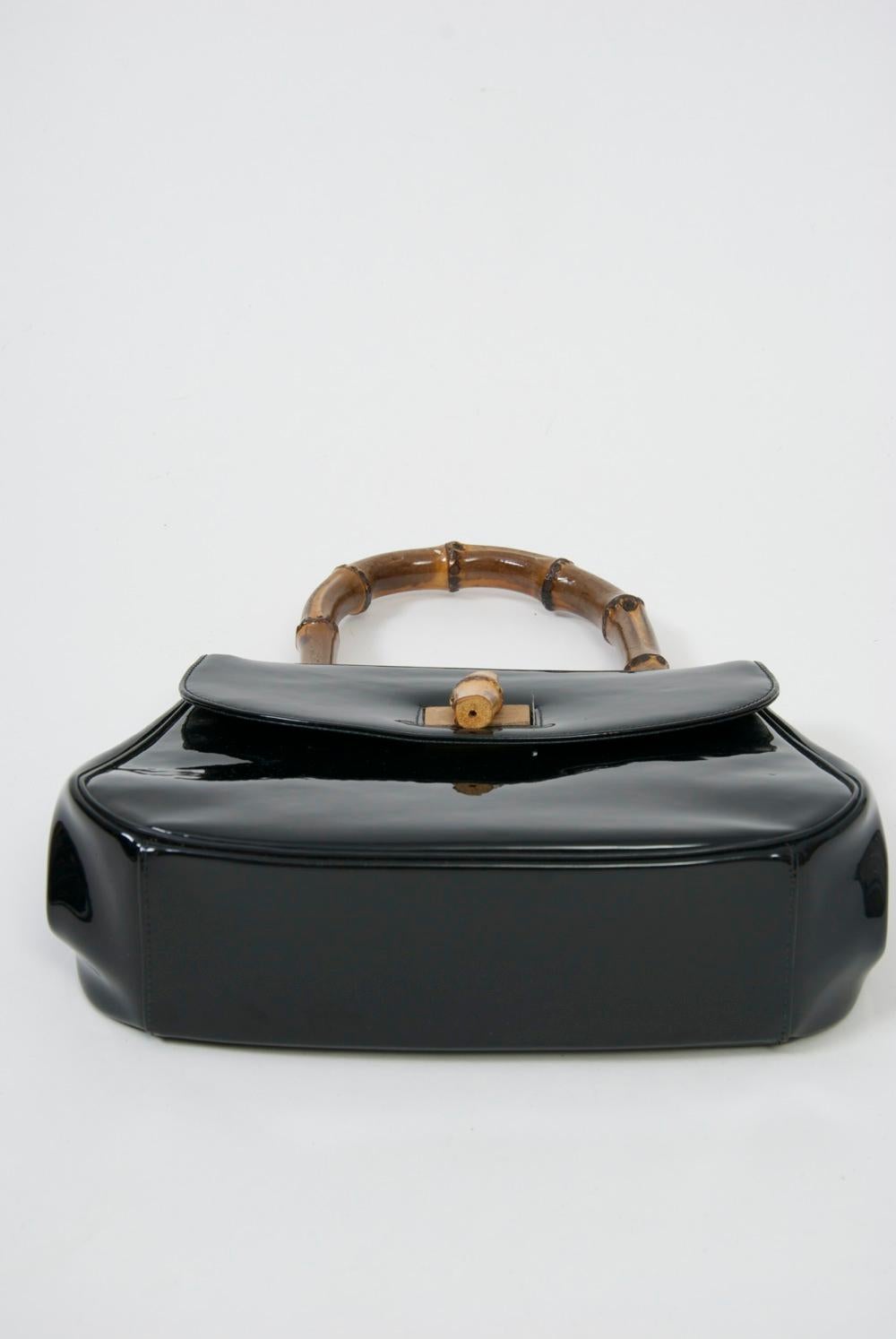 Black Patent Gucciesque Handbag 2