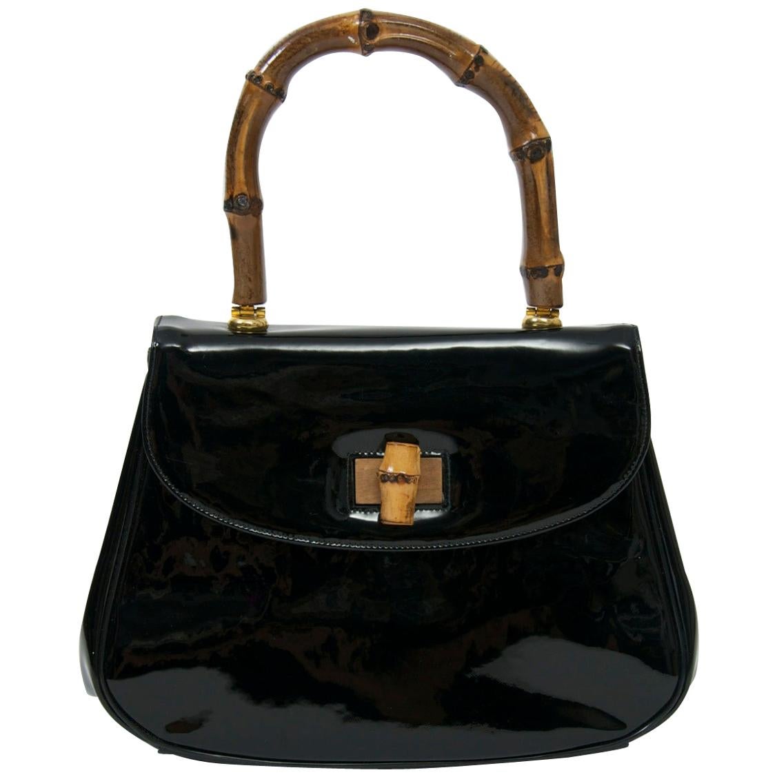 Black Patent Gucciesque Handbag