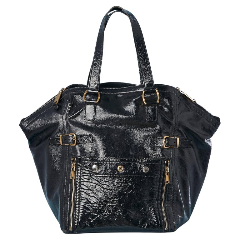 Black patent leather Downtown Bag Yves Saint Laurent Rive Gauche Circa ...