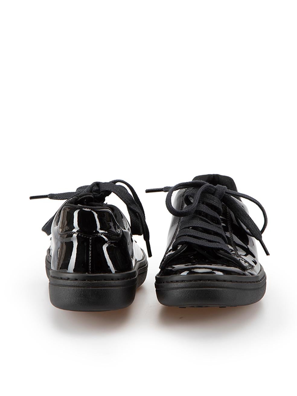 black patent trainers womens