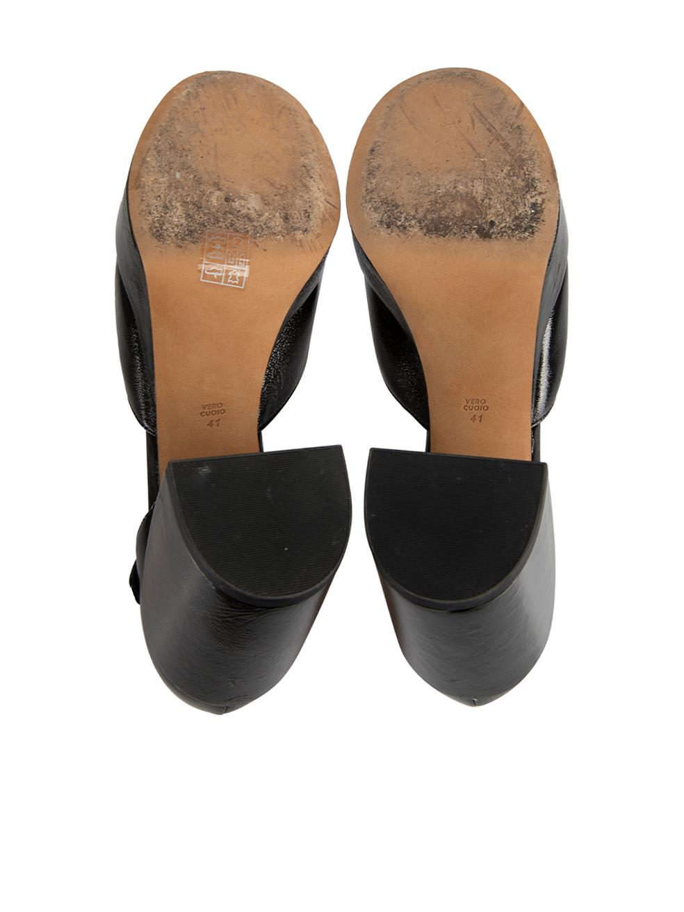Women's 3.1 Phillip Lim Black Patent Leather Naomi Platform Heels Size IT 41 For Sale