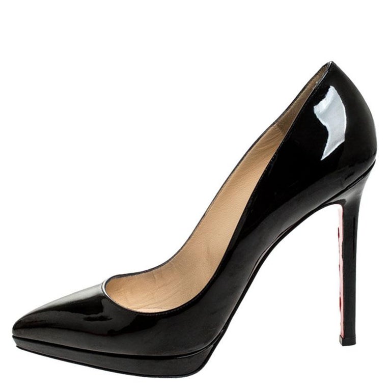Black Patent Leather Pigalle Plato Pointed Toe Pumps Size 38.5 For Sale ...