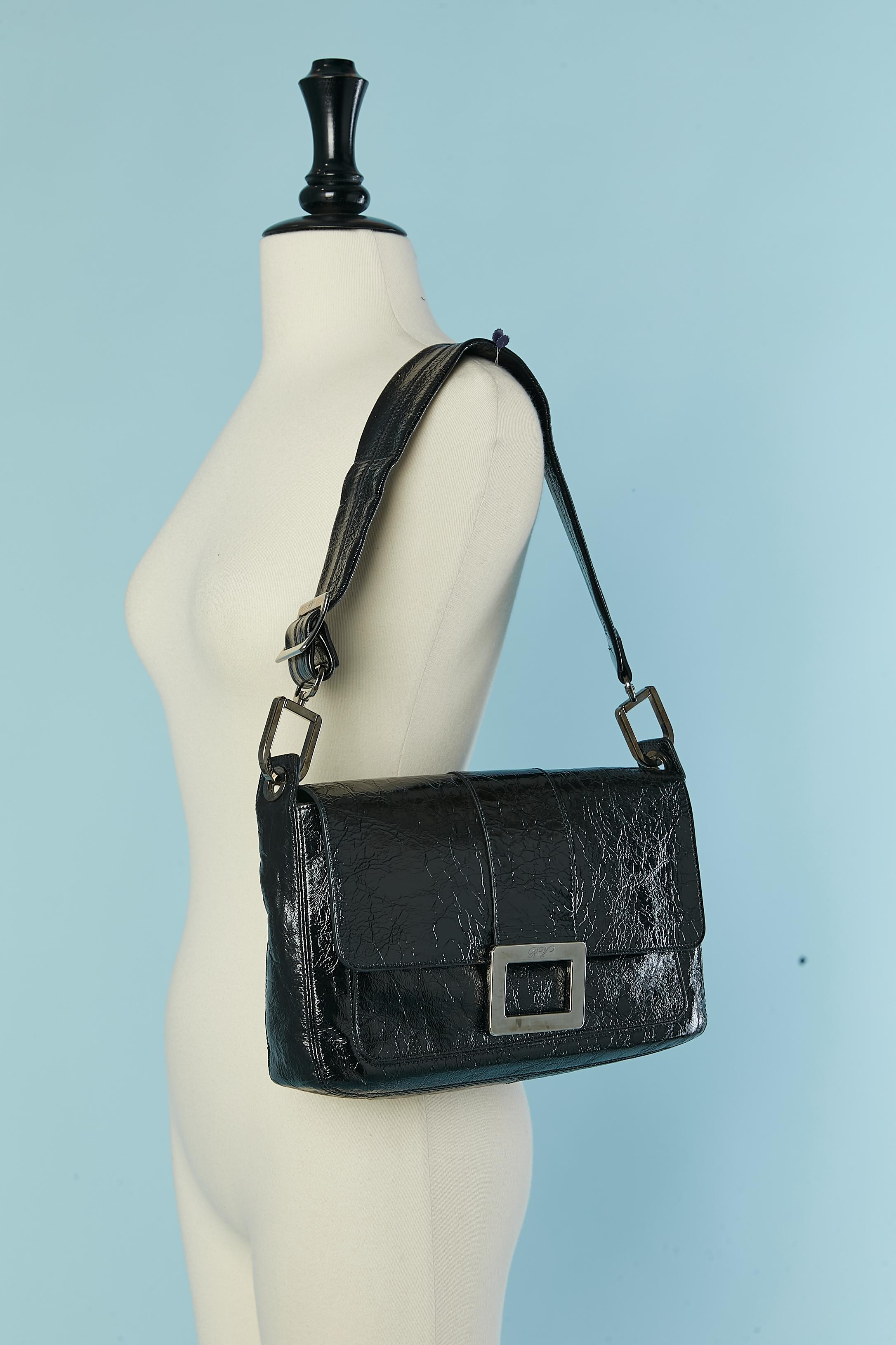 Black patent leather shoulder bag ROGER VIVIER For Sale 2