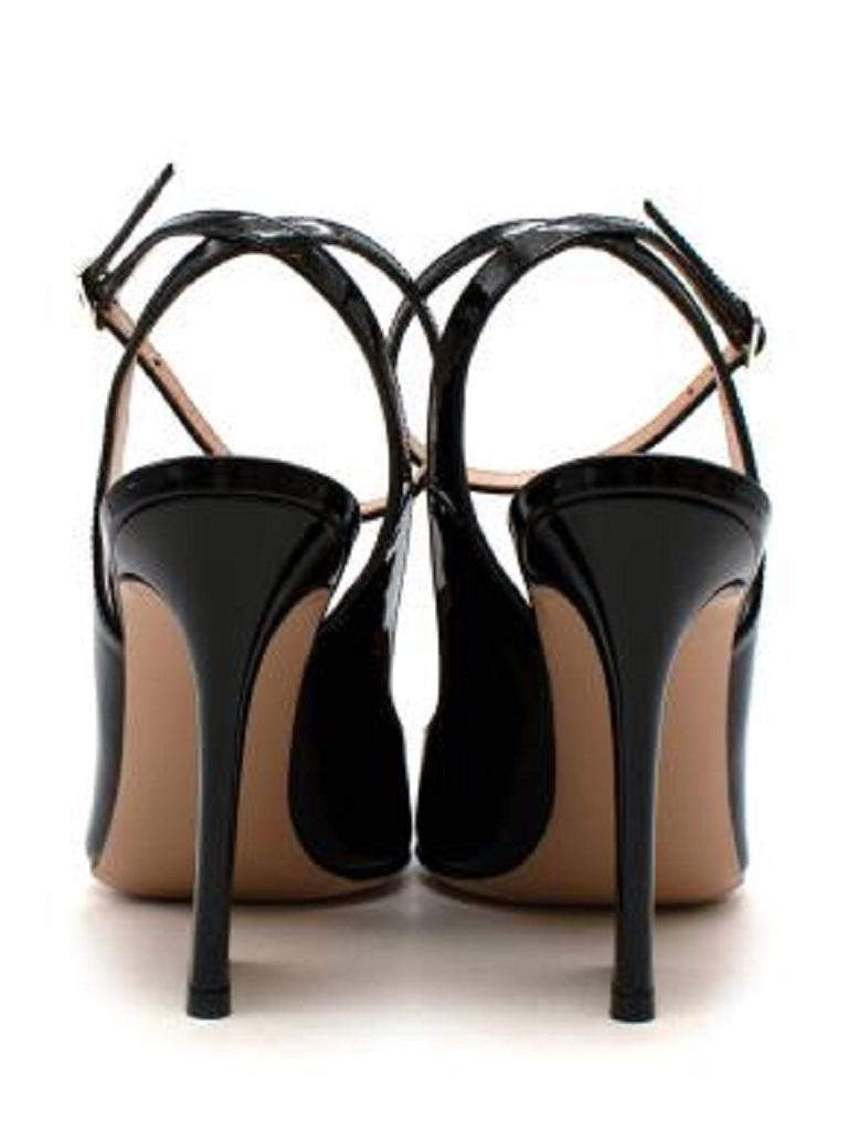 Black Patent Leather Slingback Heels For Sale at 1stDibs