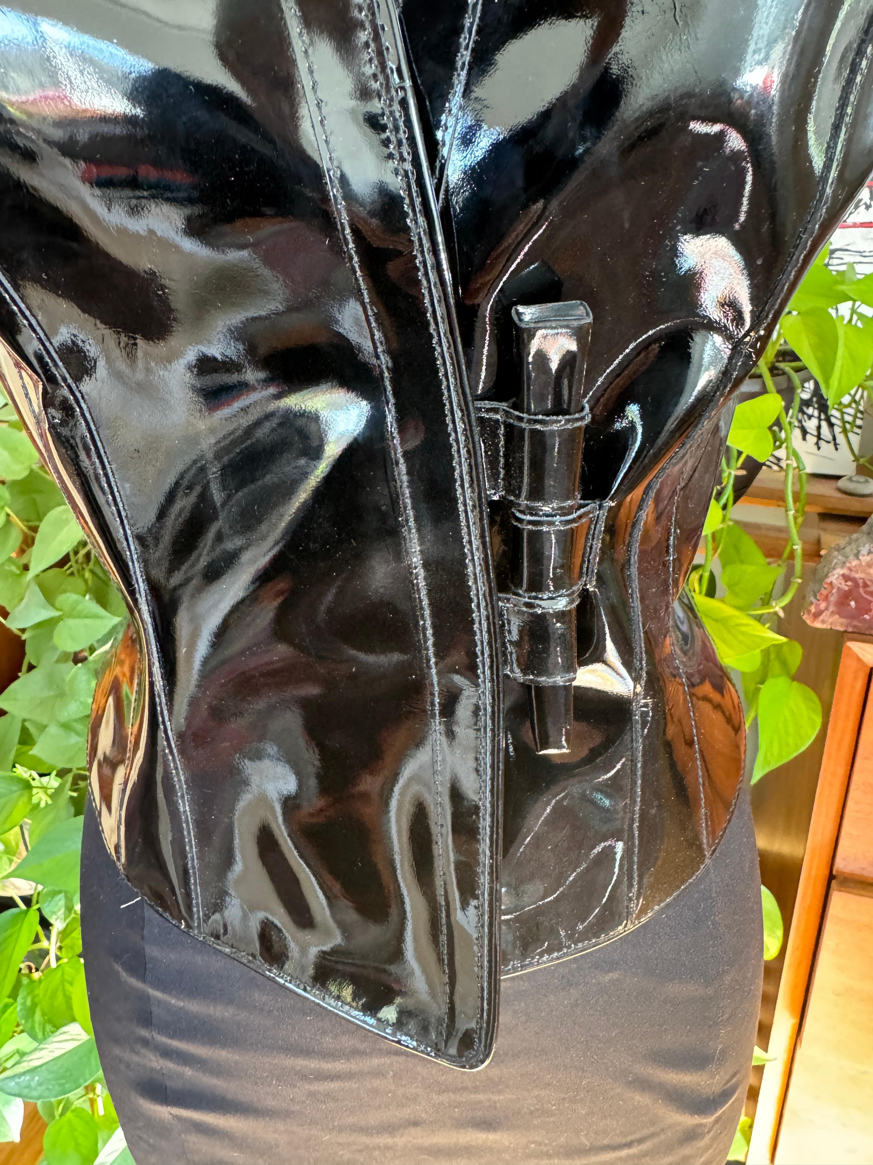 Black Patent Leather Suede Bustier Vest Whitaker Malem Syler Films For Sale 3