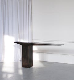 Black Patina Blade Console by Pol Quadens
